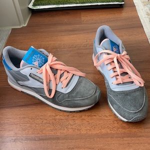 Reebok Gray and Pink Athletic Shoes